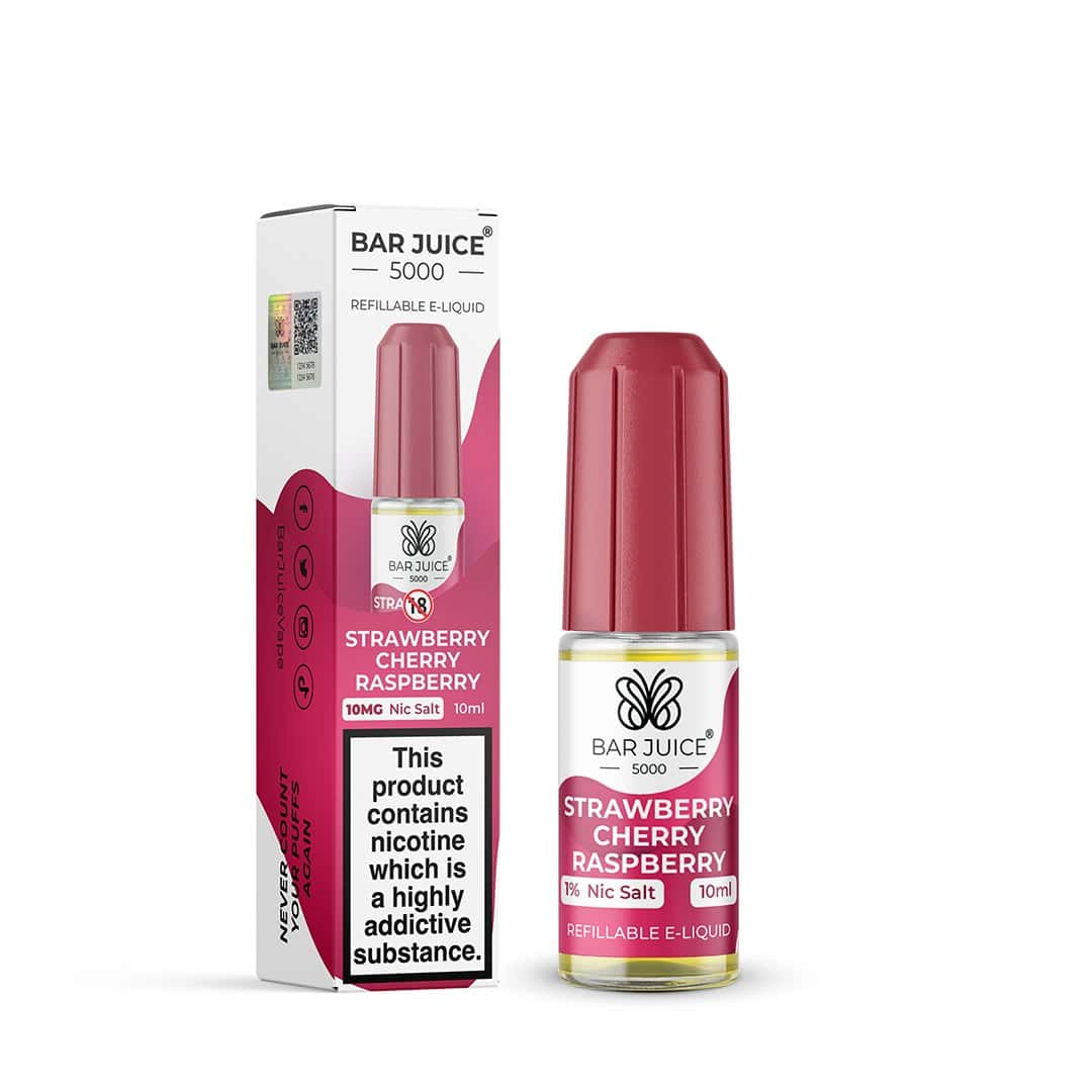 Bar Juice 5000 Nic Salt - Strawberry Raspberry  Cherry Ice
