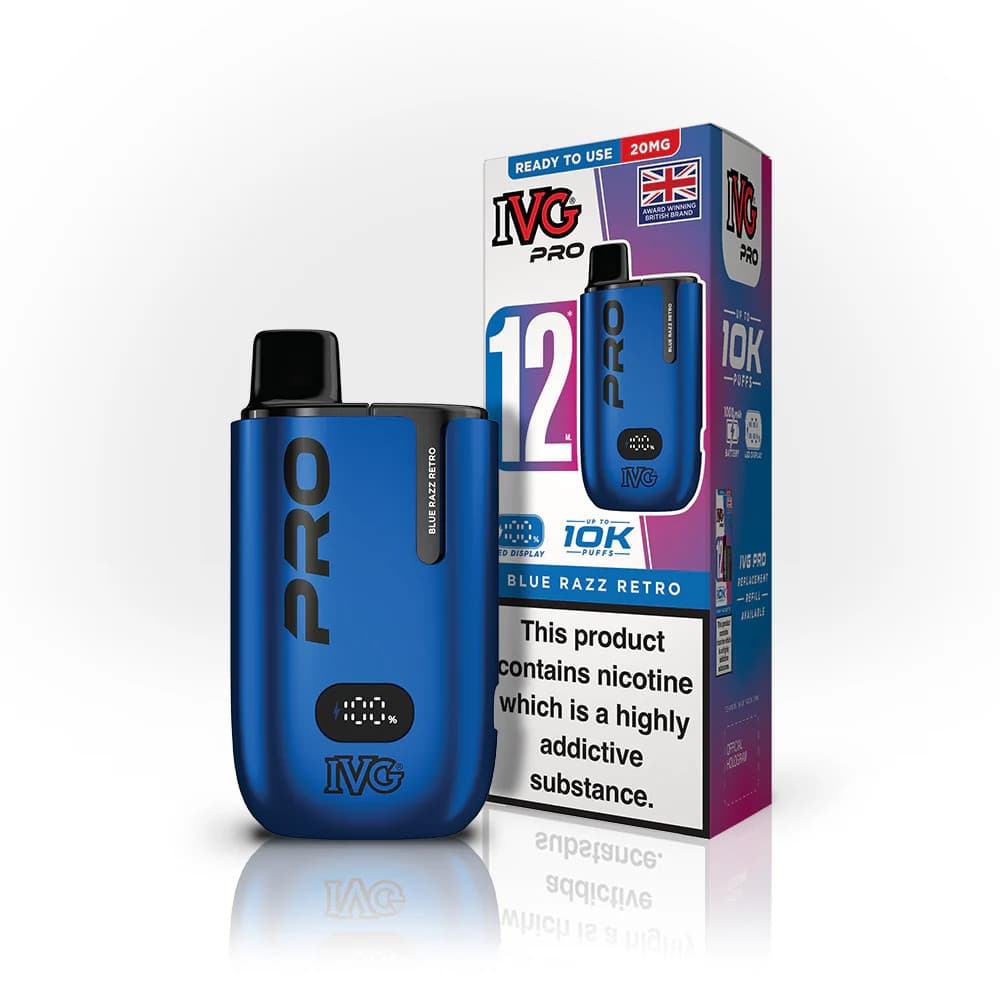  Blue Razz Retro IVG Pro 12 10K Vape Kit