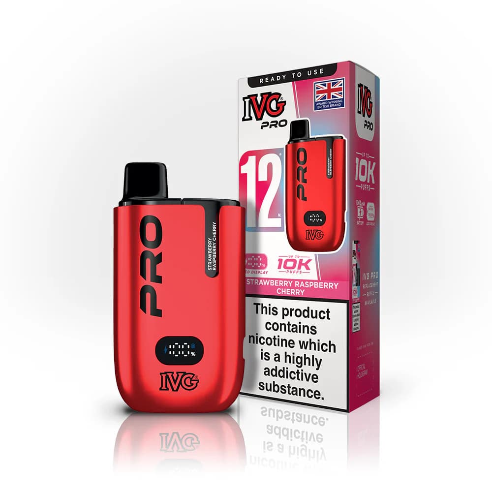  Strawberry Raspberry Cherry IVG Pro 12 10K Vape Kit
