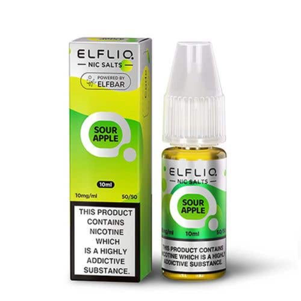  Sour Apple / 10mg Elf Bar Elfliq Nic Salt E-Liquids 10ml 