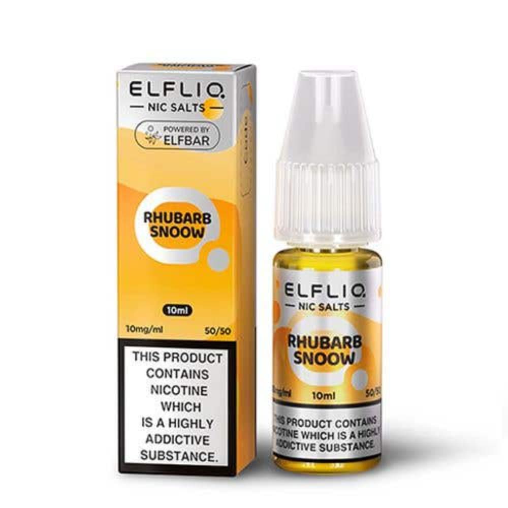  Rhubarb Snoow / 10mg Elf Bar Elfliq Nic Salt E-Liquids 10ml 