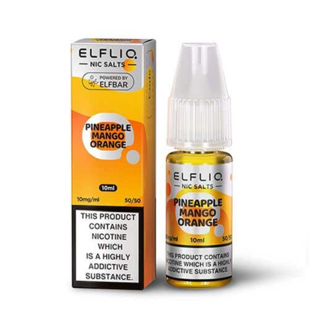  Pineapple Mango Orange / 10mg Elf Bar Elfliq Nic Salt E-Liquids 10ml 