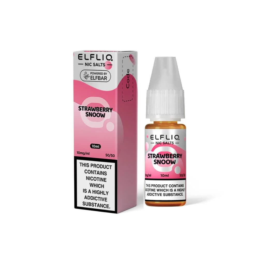  Strawberry Snoow / 10mg Elf Bar Elfliq Nic Salt E-Liquids 10ml 