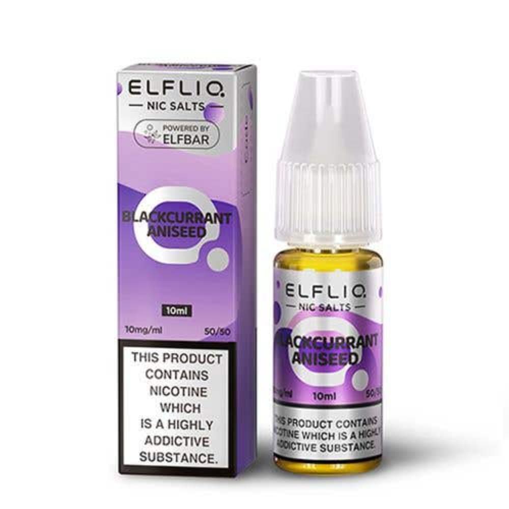  Blackcurrant Aniseed / 20mg Elf Bar Elfliq Nic Salt E-Liquids 10ml 