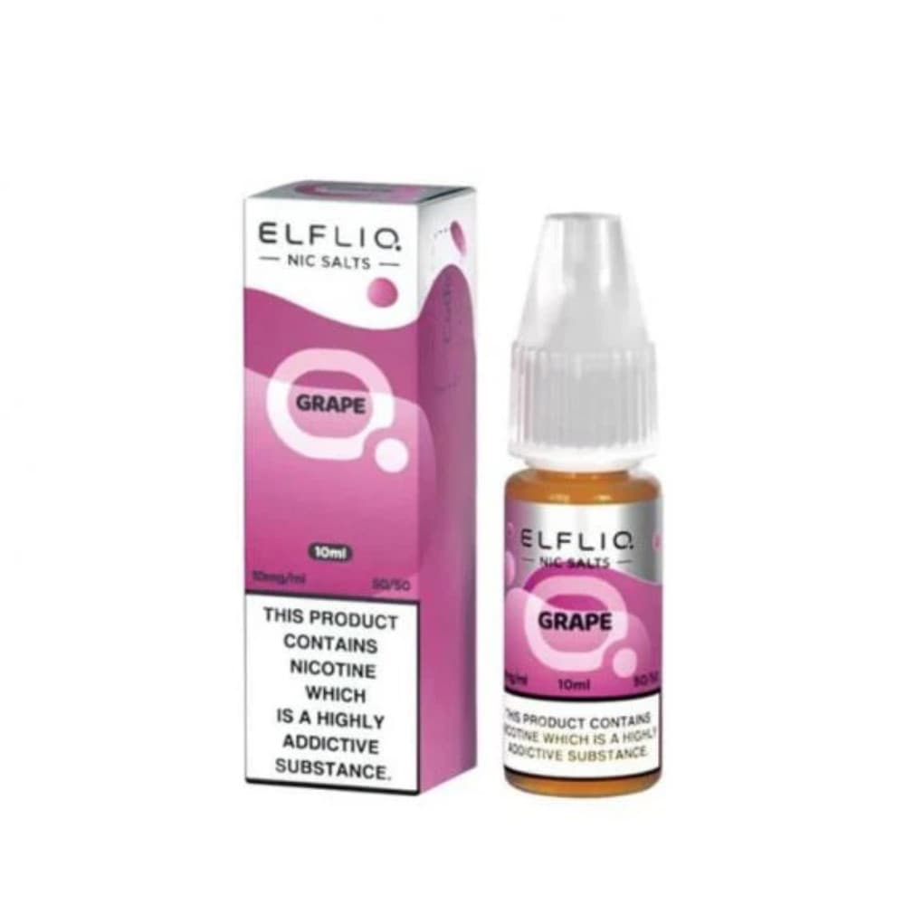  Grape / 20mg Elf Bar Elfliq Nic Salt E-Liquids 10ml 