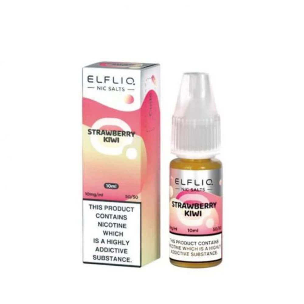  Strawberry Kiwi / 20mg Elf Bar Elfliq Nic Salt E-Liquids 10ml 