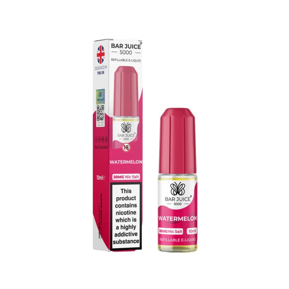  Watermelon / 10mg Bar Juice 5000 Nic Salts E-Liquids 10ml 