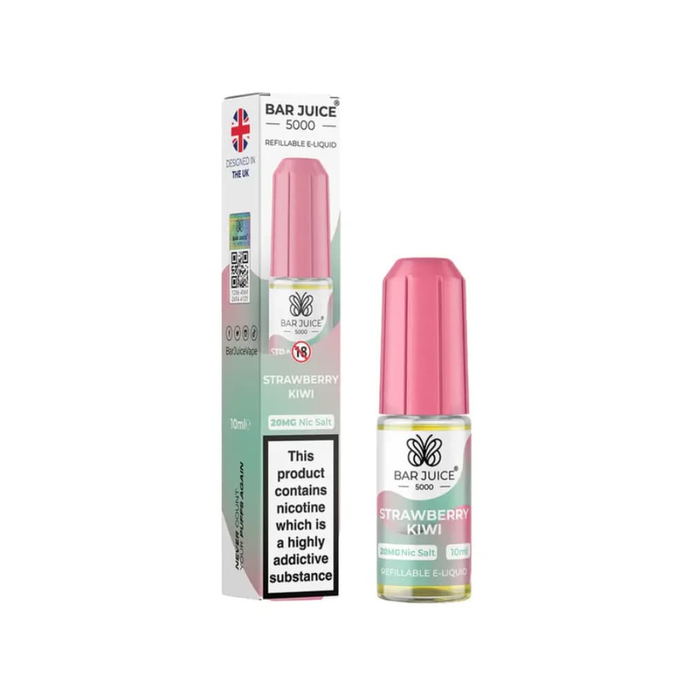  Strawberry Kiwi / 10mg Bar Juice 5000 Nic Salts E-Liquids 10ml 