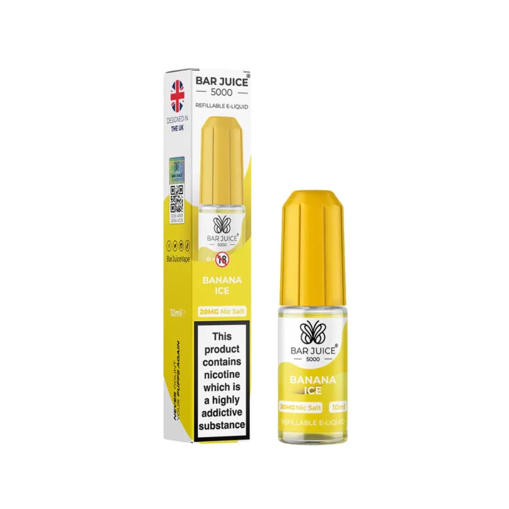  Banana Ice / 10mg Bar Juice 5000 Nic Salts E-Liquids 10ml 