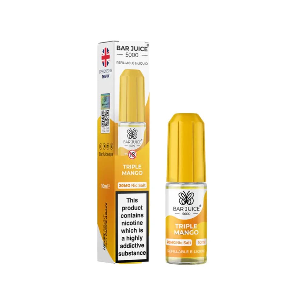  Triple Mango / 10mg Bar Juice 5000 Nic Salts E-Liquids 10ml 