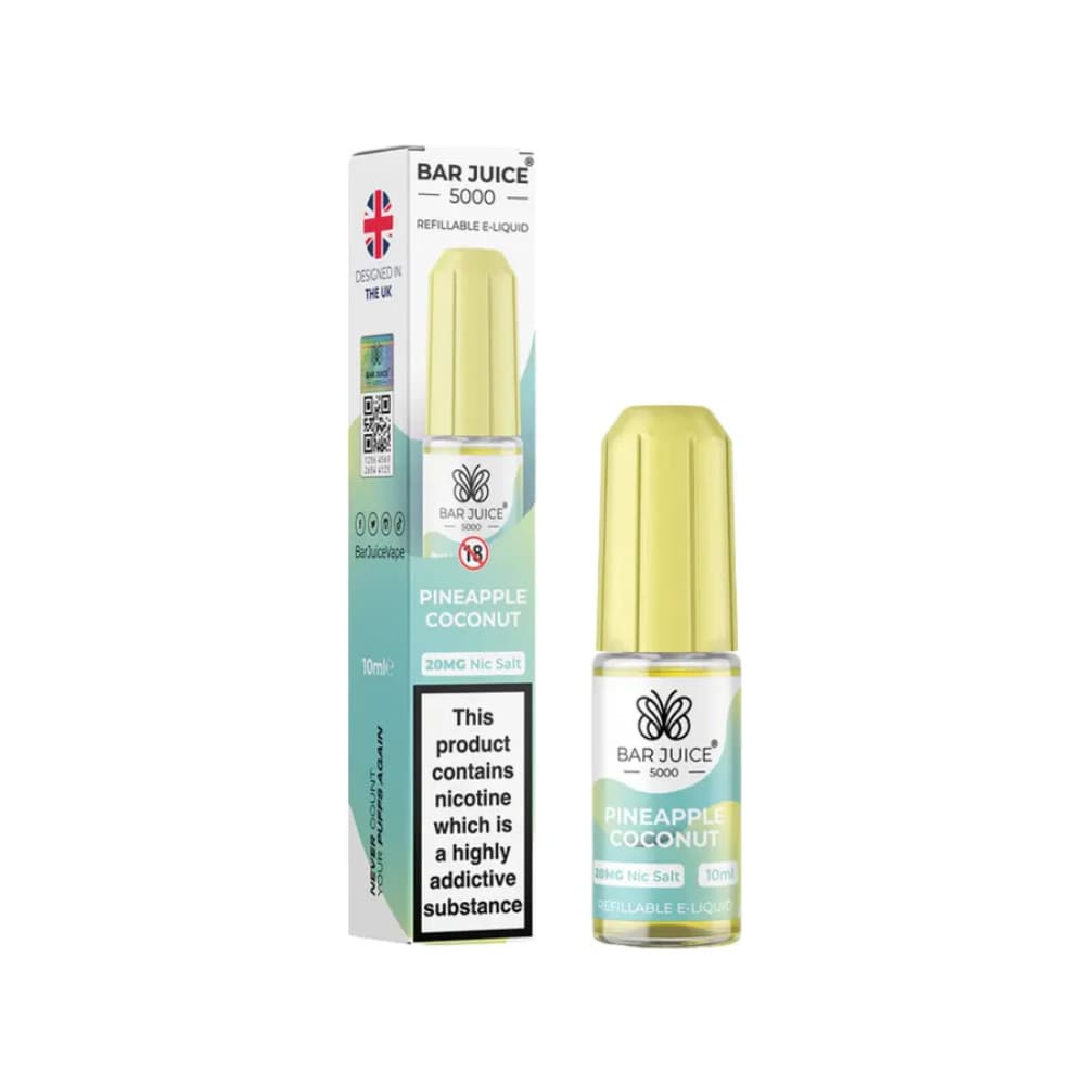  Pineapple Coconut / 10mg Bar Juice 5000 Nic Salts E-Liquids 10ml 