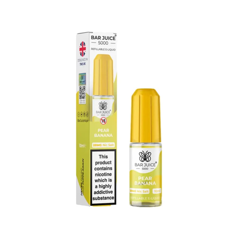  Pear Banana / 10mg Bar Juice 5000 Nic Salts E-Liquids 10ml 