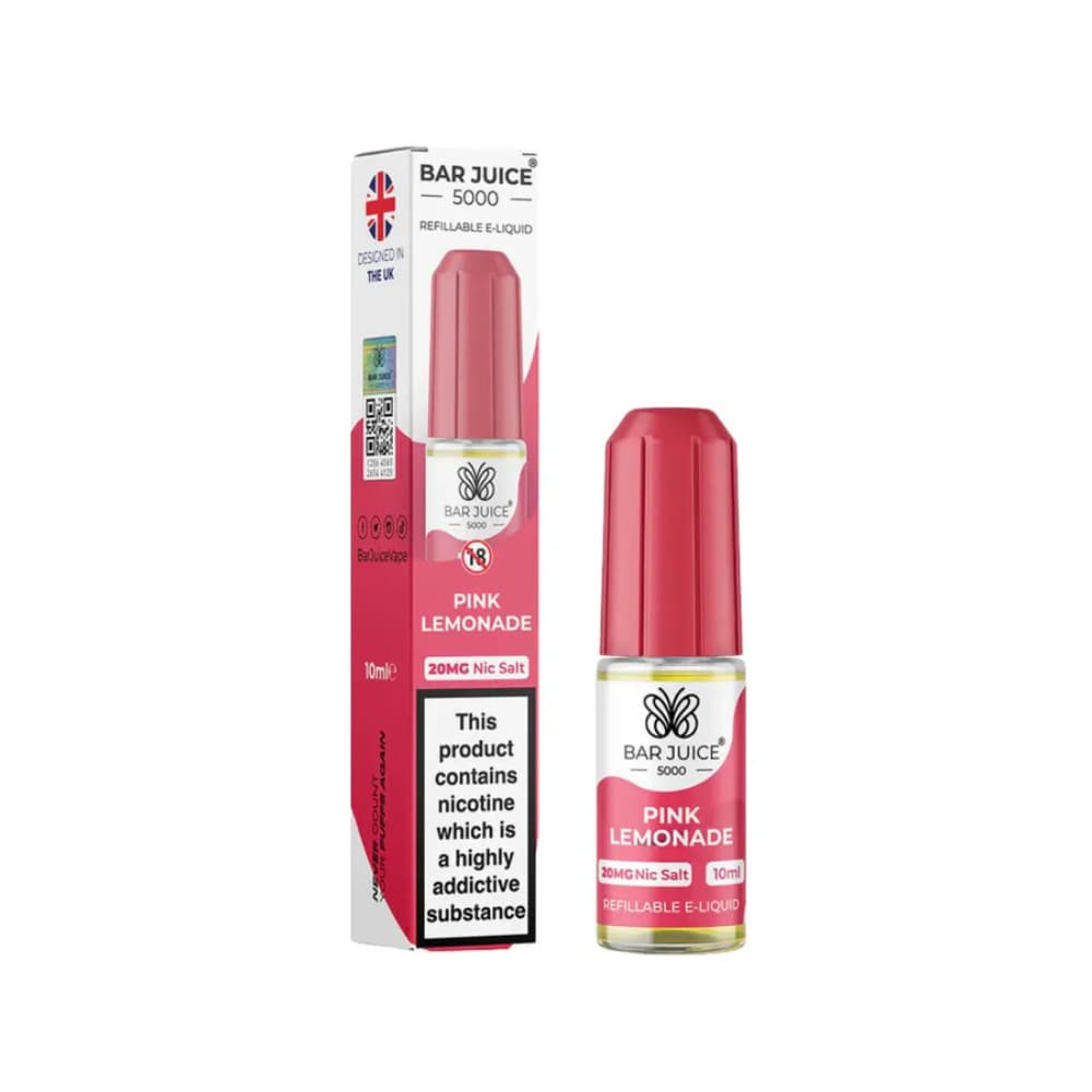  Pink Lemonade / 20mg Bar Juice 5000 Nic Salts E-Liquids 10ml 