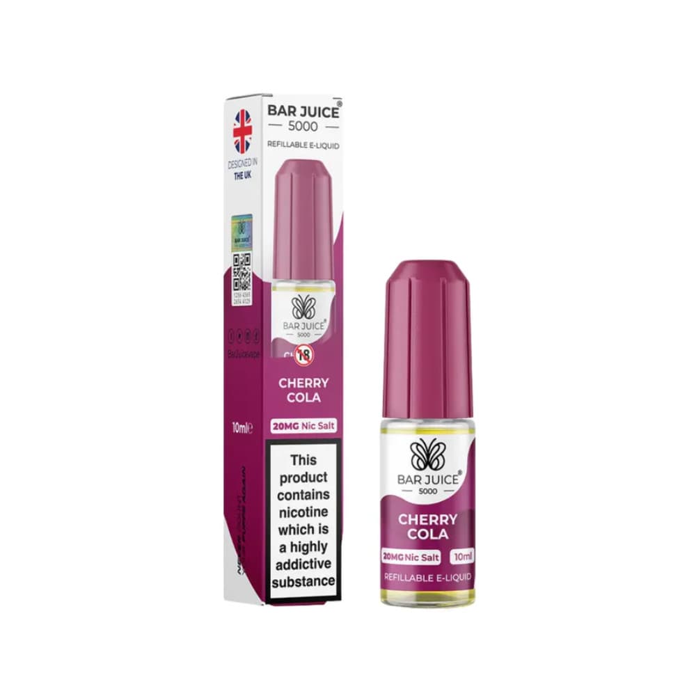  Cherry Cola / 20mg Bar Juice 5000 Nic Salts E-Liquids 10ml 