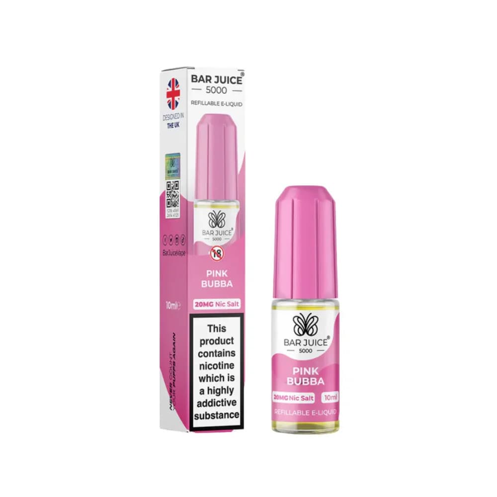  Pink Bubba / 20mg Bar Juice 5000 Nic Salts E-Liquids 10ml 