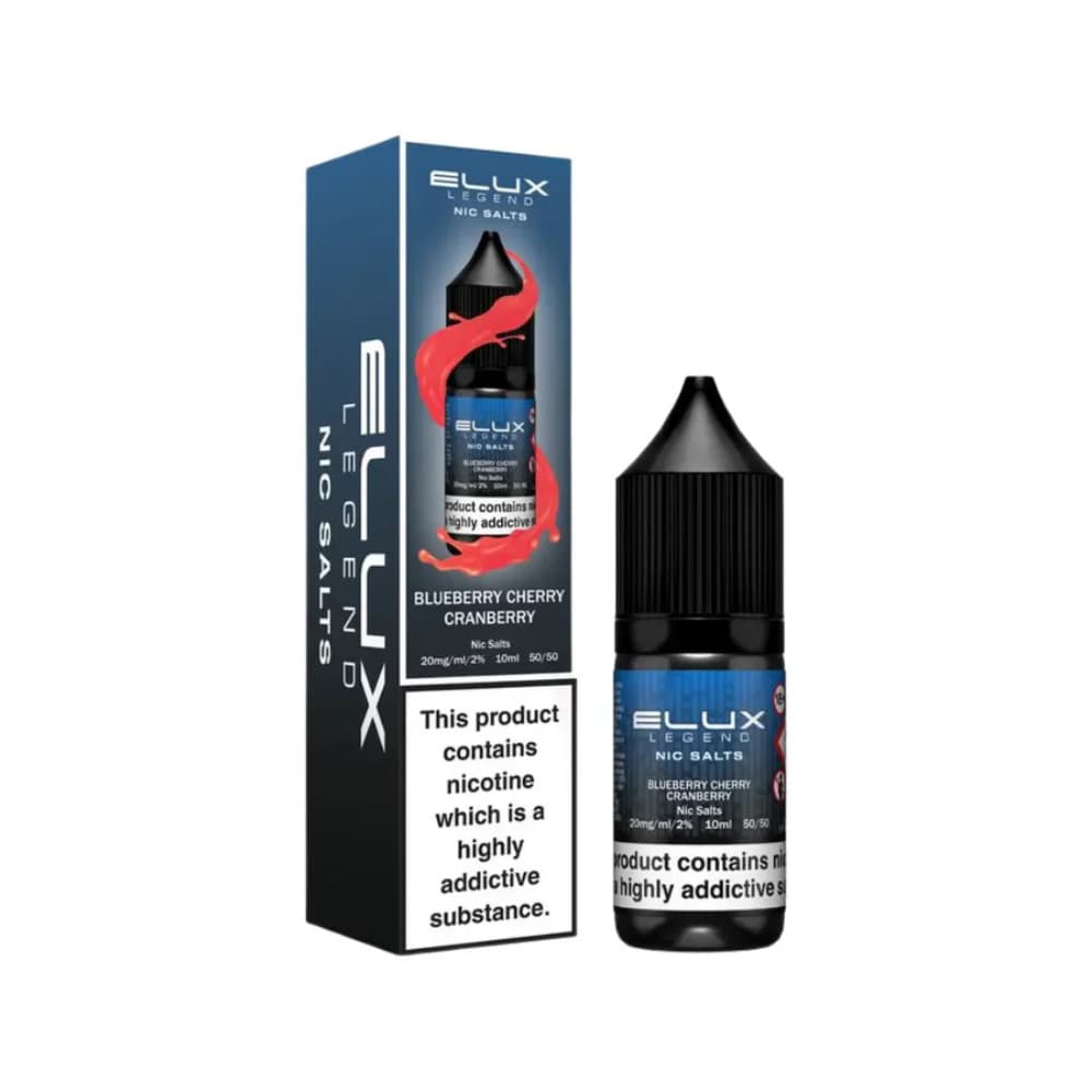  Blueberry Cherry Cranberry / 10mg Elux Legend Nic Salts E-Liquids 10ml 