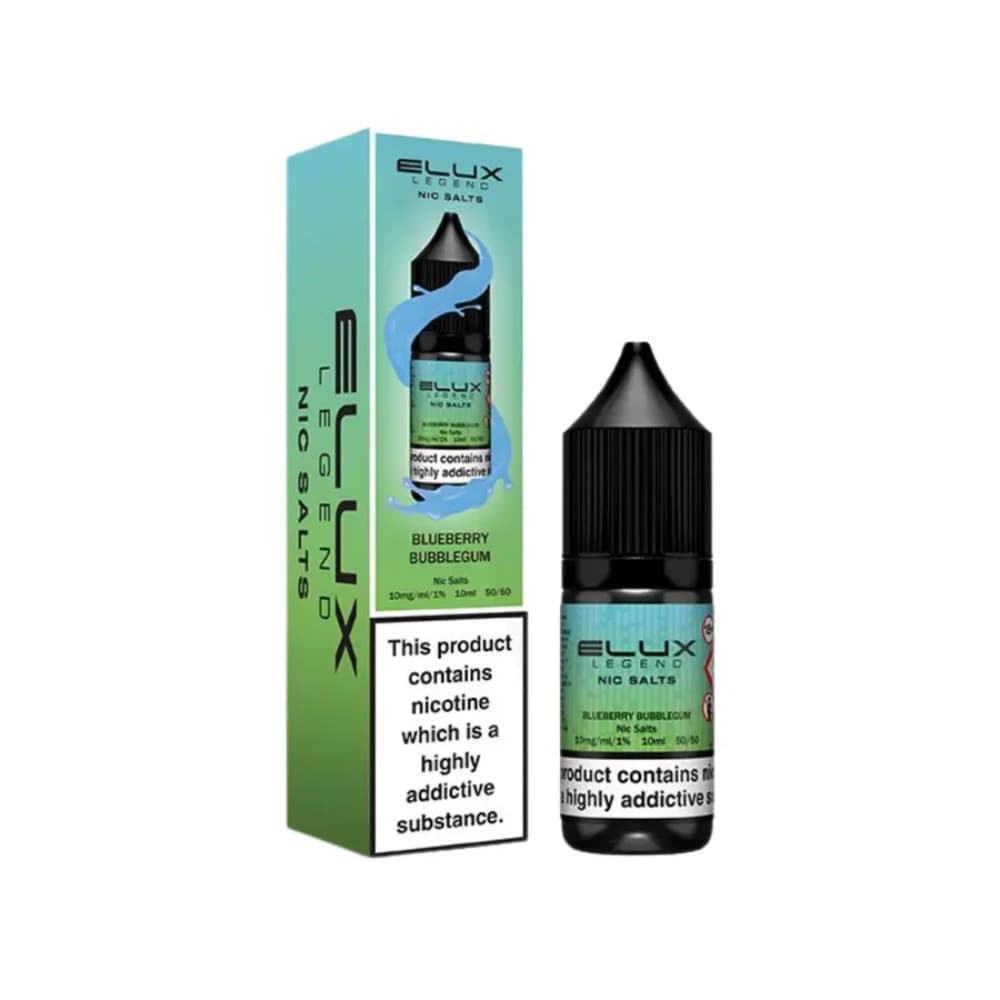  Blueberry Bubble Gum / 10mg Elux Legend Nic Salts E-Liquids 10ml 