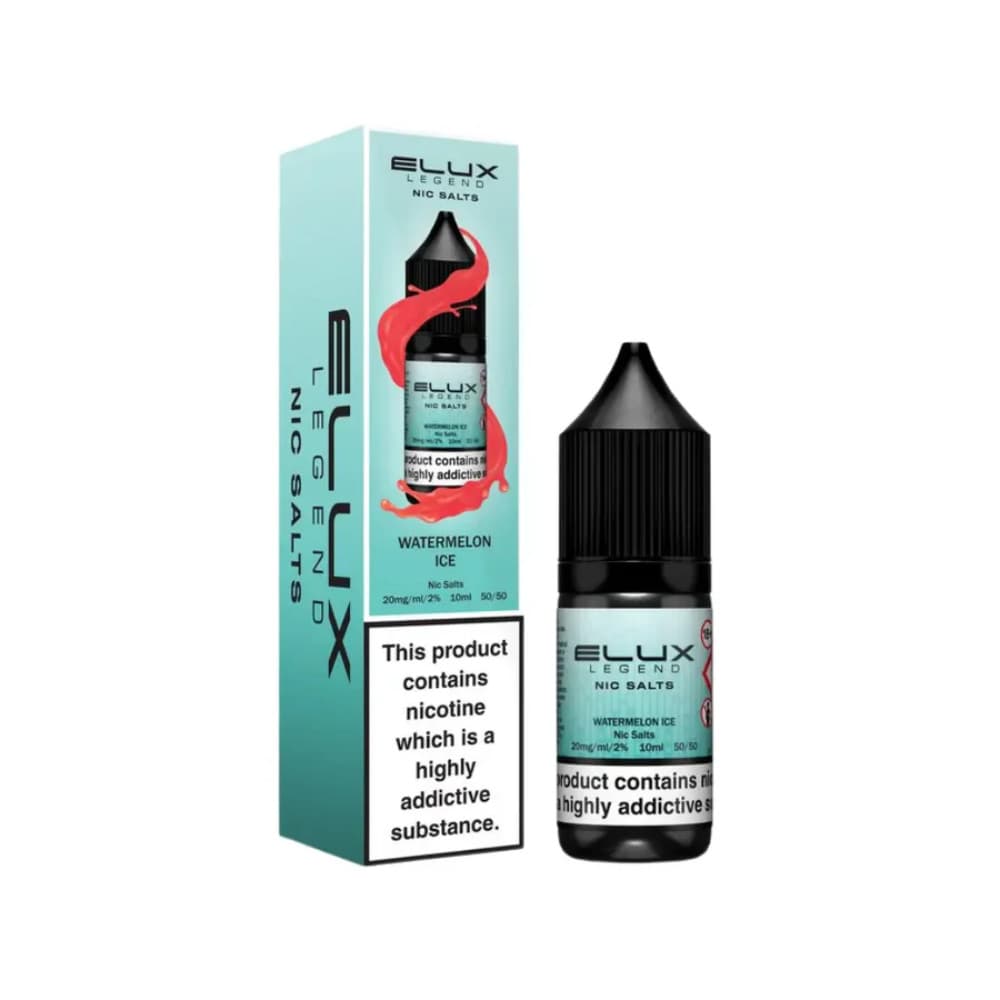  Watermelon Ice / 10mg Elux Legend Nic Salts E-Liquids 10ml 