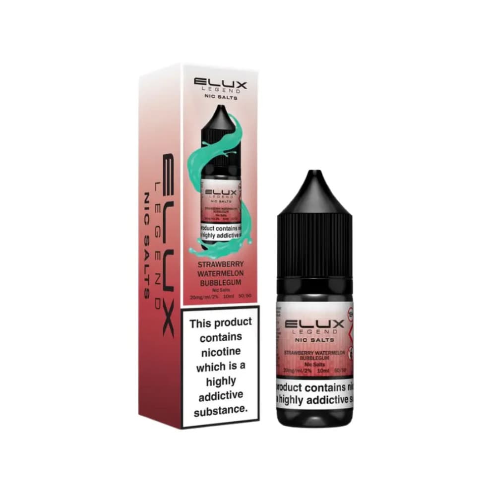  Strawberry Watermelon Bubble Gum / 10mg Elux Legend Nic Salts E-Liquids 10ml 