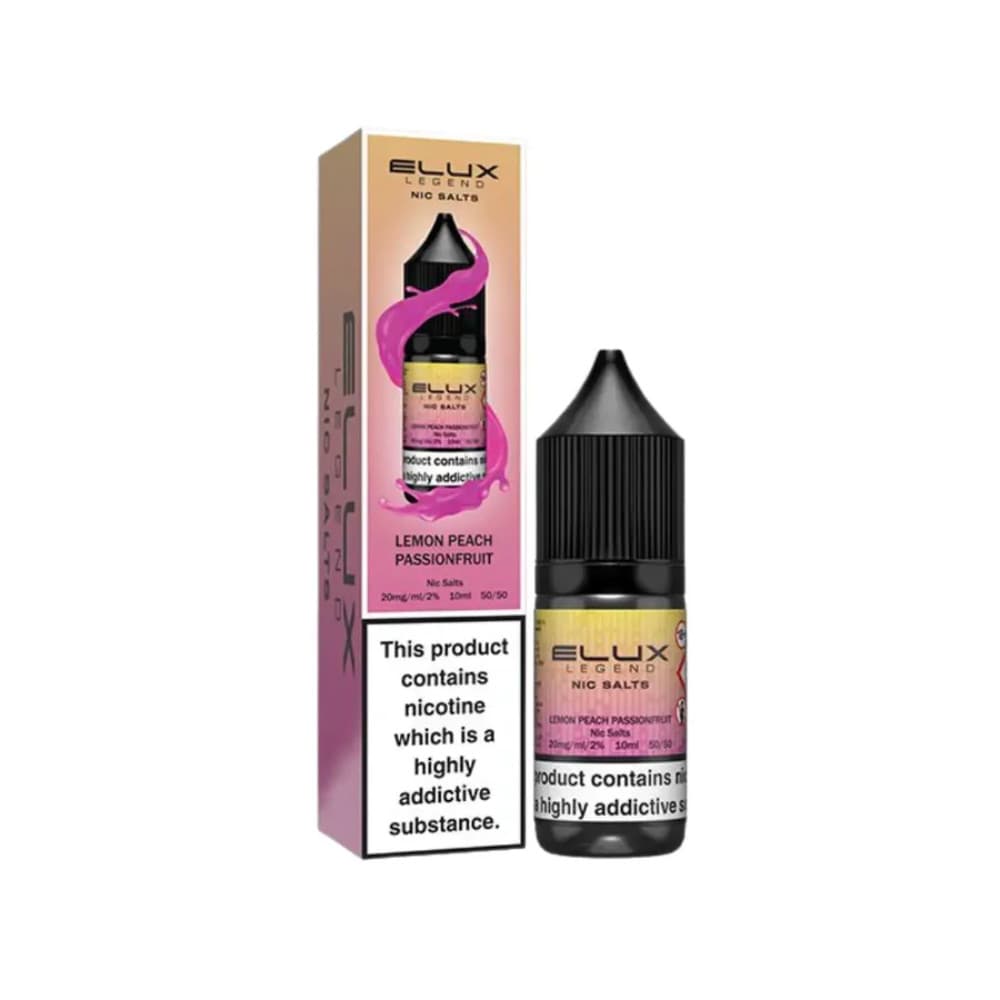  Lemon Peach Passionfruit / 10mg Elux Legend Nic Salts E-Liquids 10ml 