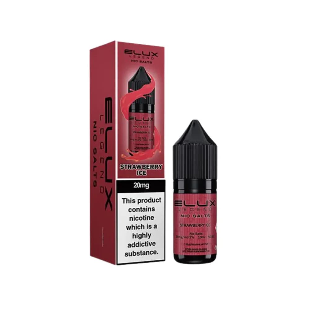 Strawberry Ice / 10mg Elux Legend Nic Salts E-Liquids 10ml 