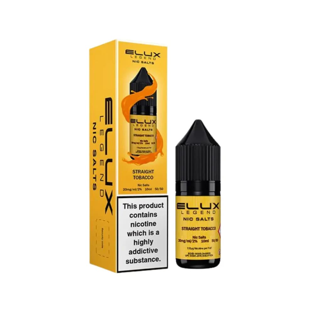  Straight Tobacco / 10mg Elux Legend Nic Salts E-Liquids 10ml 