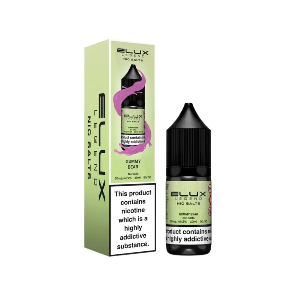  Gummy Bear / 20mg Elux Legend Nic Salts E-Liquids 10ml 