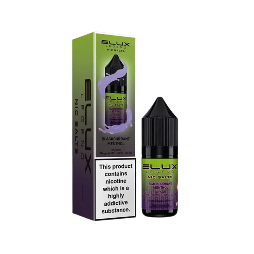  Blackcurrant Menthol / 20mg Elux Legend Nic Salts E-Liquids 10ml 