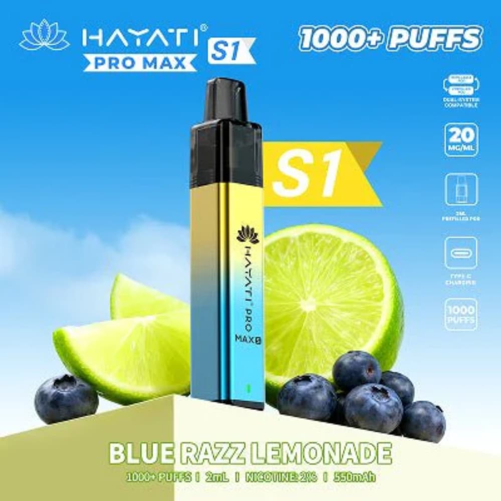  Blue Razz Lemonade Hayati Pro Max S1 Vape Kit 