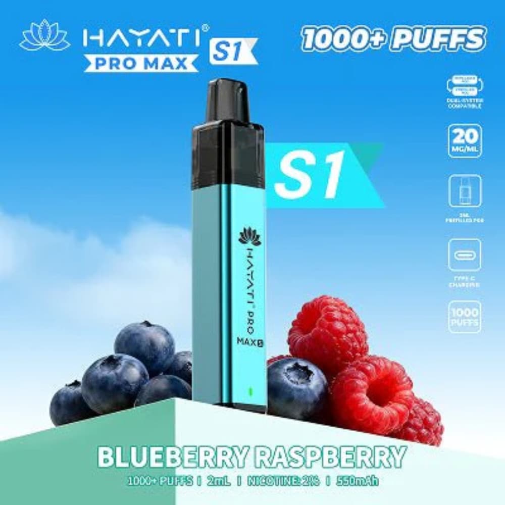  Blueberry Raspberry Hayati Pro Max S1 Vape Kit 
