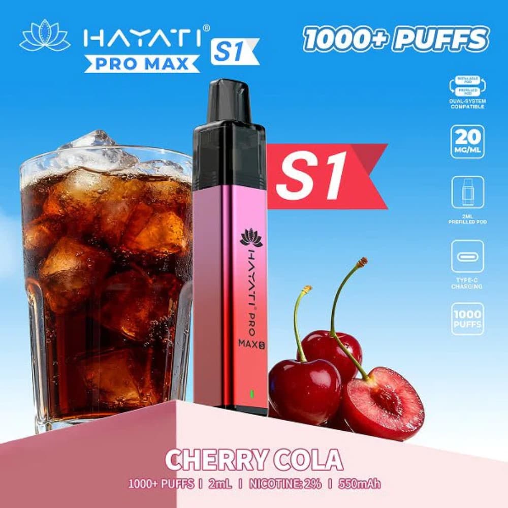  Cherry Cola Hayati Pro Max S1 Vape Kit 