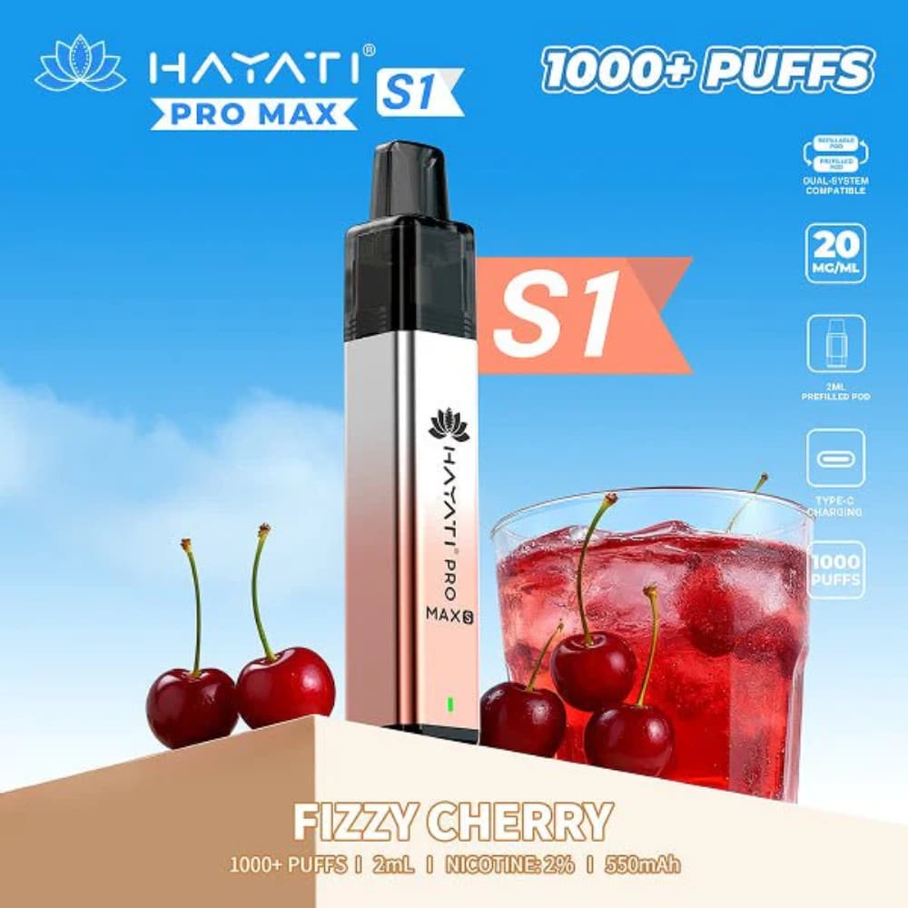  Fizzy Cherry Hayati Pro Max S1 Vape Kit 