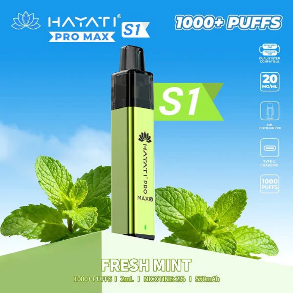  Fresh Mint Hayati Pro Max S1 Vape Kit 