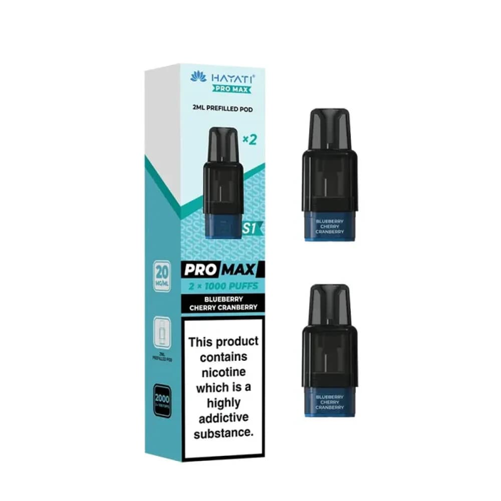  Blueberry Cherry Cranberry Hayati Pro Max S1 Prefilled Pods 