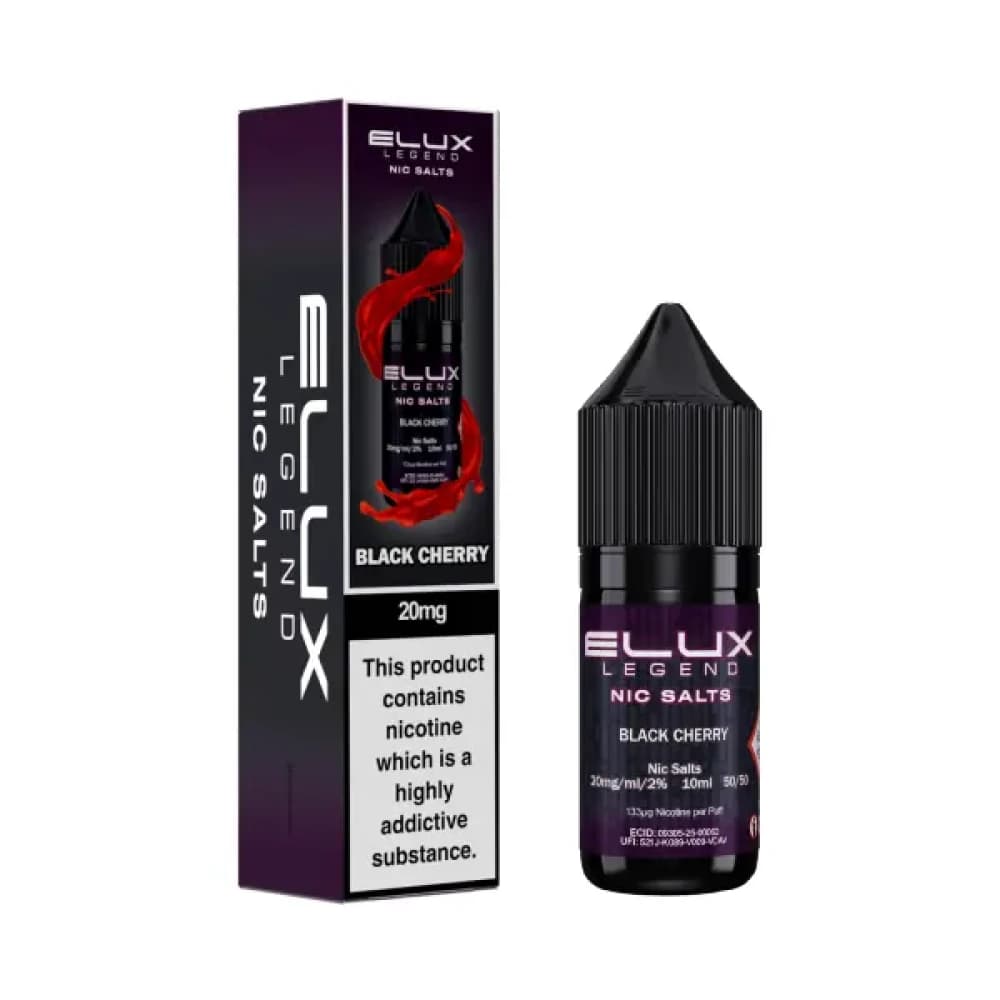  Black Cherry / 20mg Elux Legend Nic Salts E-Liquids 10ml 