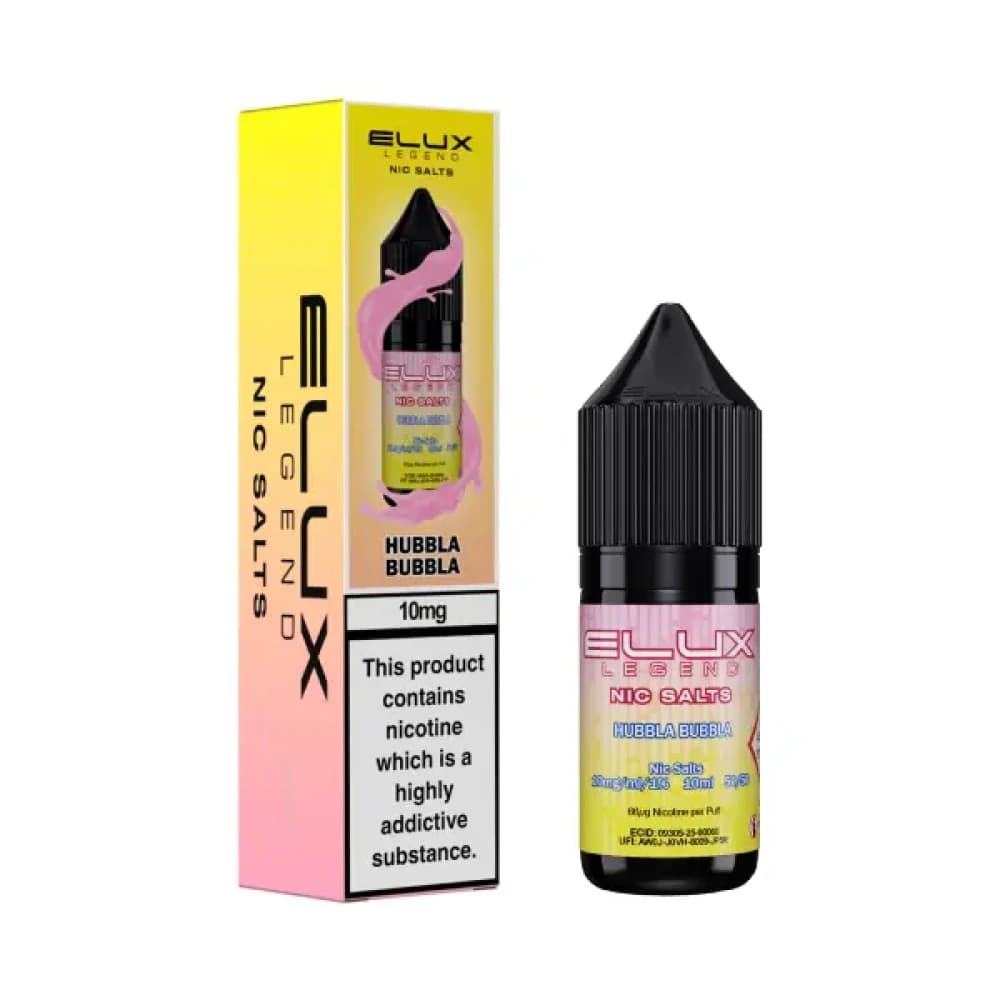  Hubba Bubba / 20mg Elux Legend Nic Salts E-Liquids 10ml 