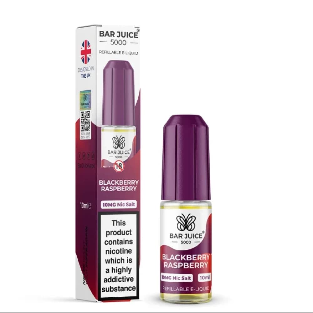  Blackberry Raspberry / 20mg Bar Juice 5000 Nic Salts E-Liquids 10ml 