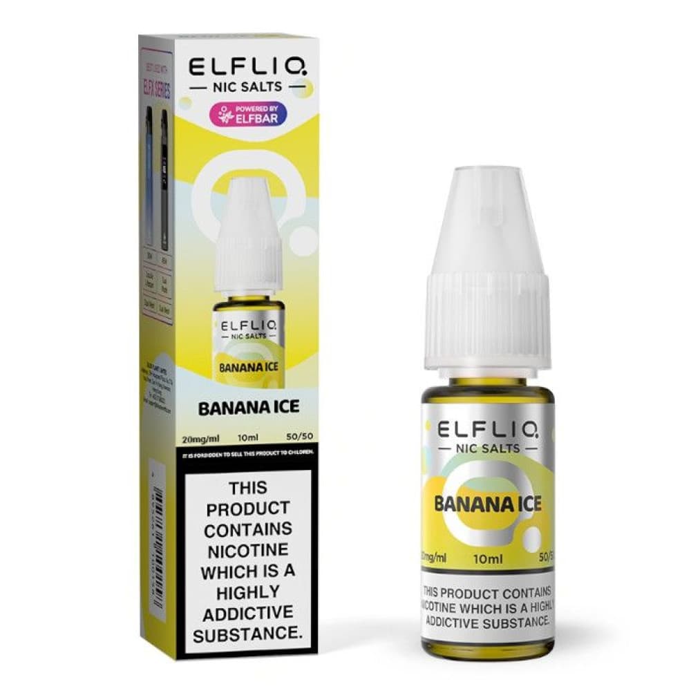  Banana Ice / 20mg Elf Bar Elfliq Nic Salt E-Liquids 10ml 