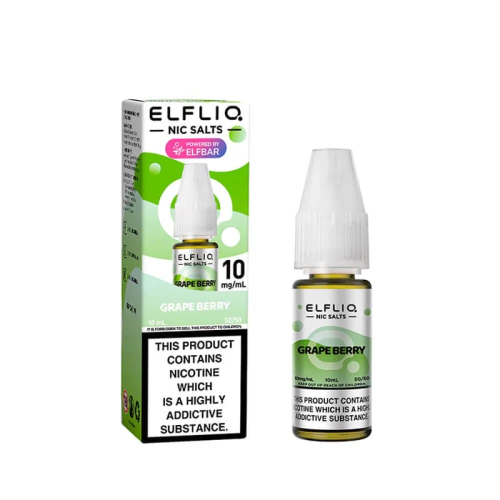  Grape Berry / 20mg Elf Bar Elfliq Nic Salt E-Liquids 10ml 