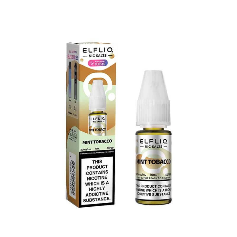  Mint Tobacco / 20mg Elf Bar Elfliq Nic Salt E-Liquids 10ml 
