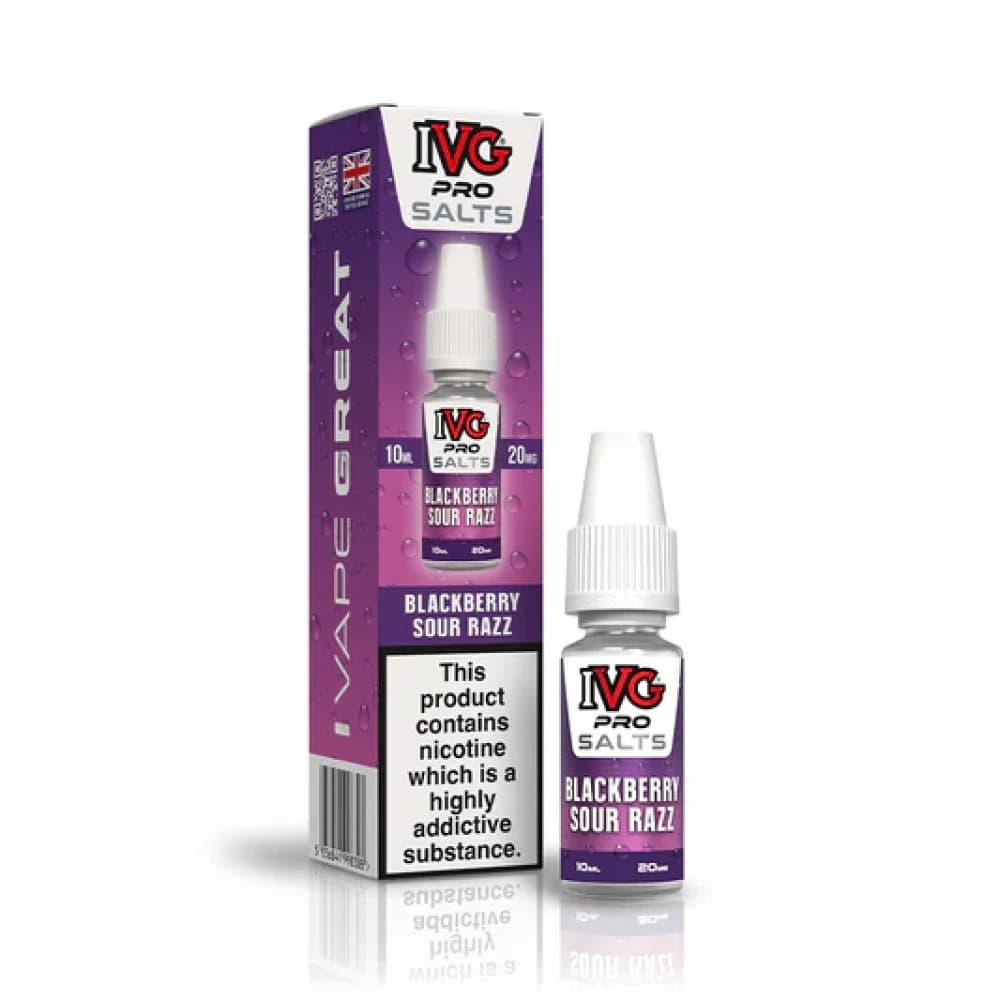  Blackberry Sour Razz / 10mg IVG Pro Salts Nic Salt 10ml E-Liquid 