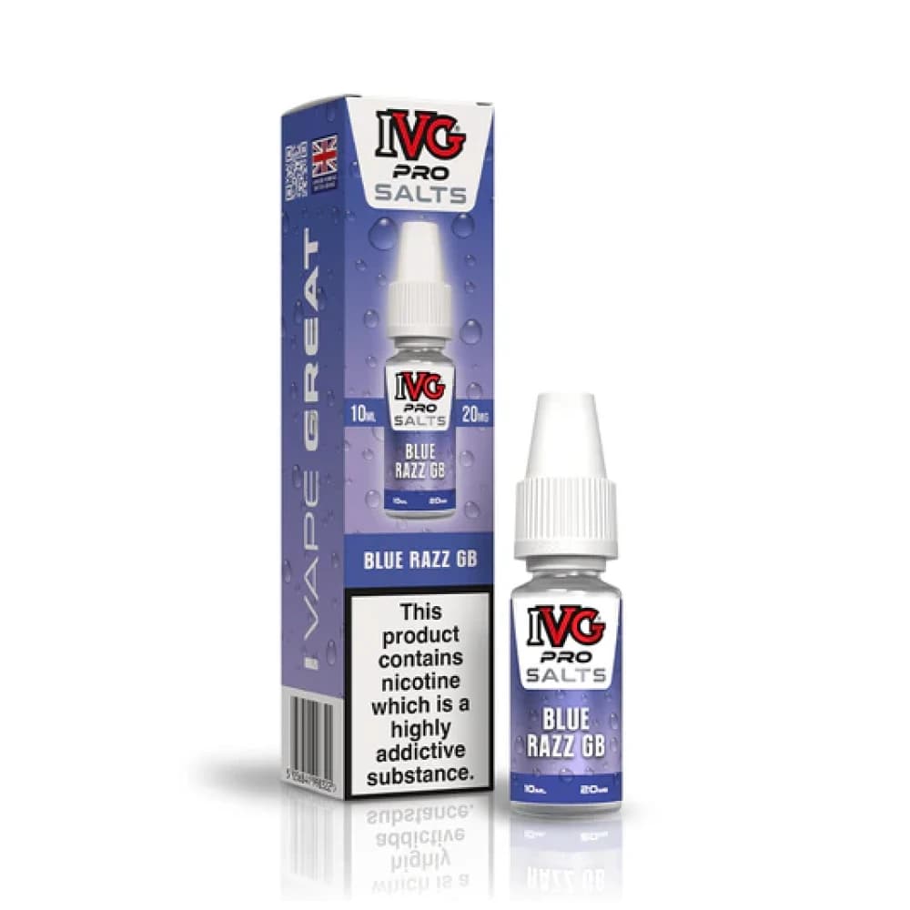  Blue Razz GB / 10mg IVG Pro Salts Nic Salt 10ml E-Liquid 