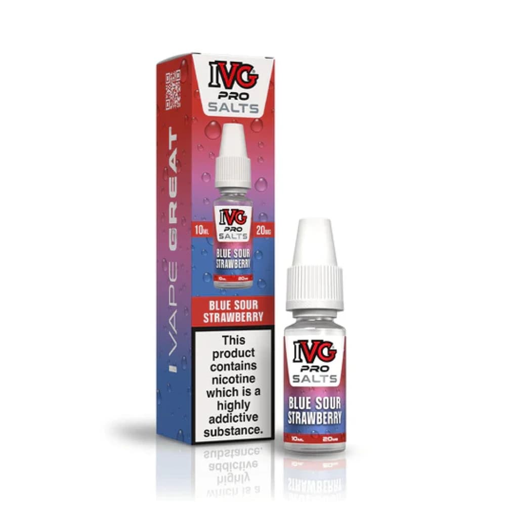  Blue Sour Strawberry / 10mg IVG Pro Salts Nic Salt 10ml E-Liquid 
