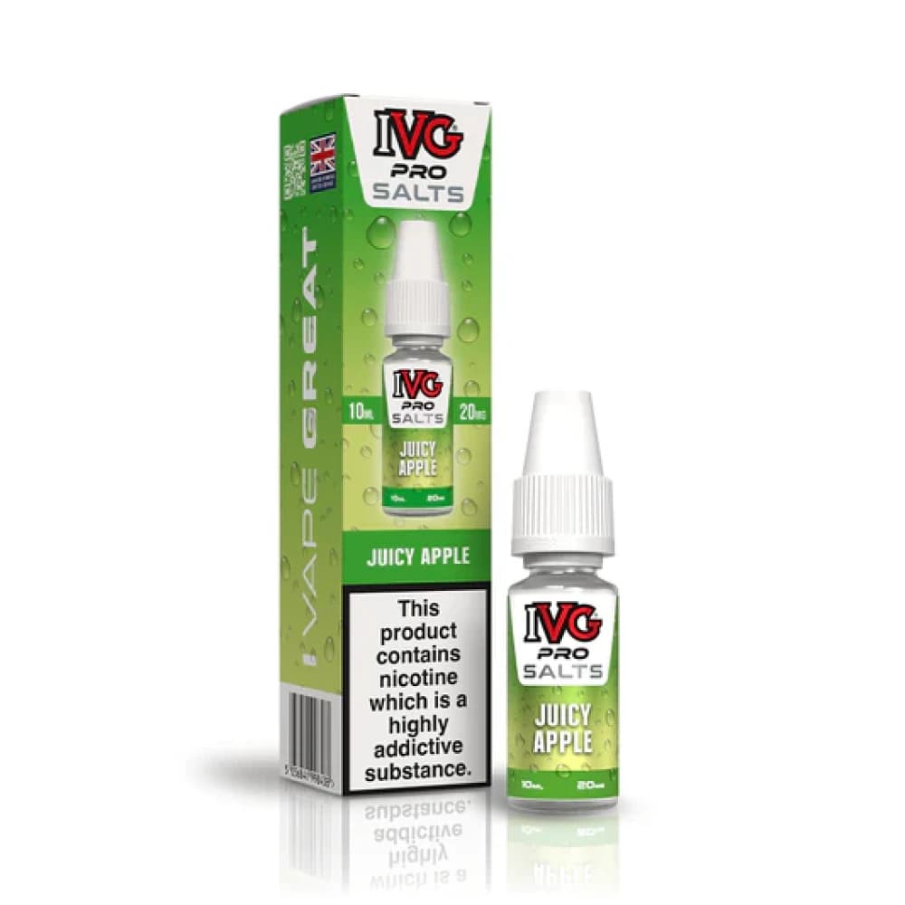 Juicy Apple / 10mg IVG Pro Salts Nic Salt 10ml E-Liquid 