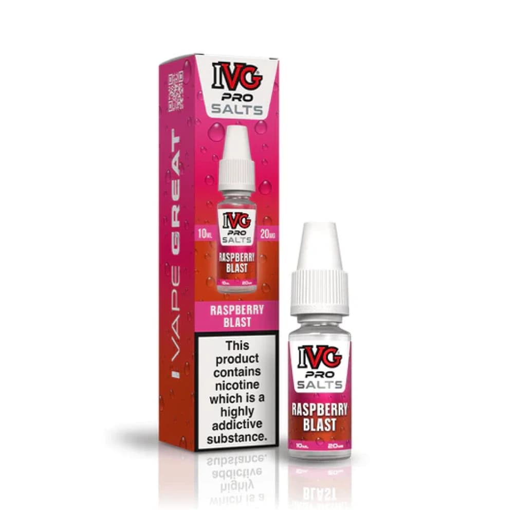  Raspberry Blast / 10mg IVG Pro Salts Nic Salt 10ml E-Liquid 