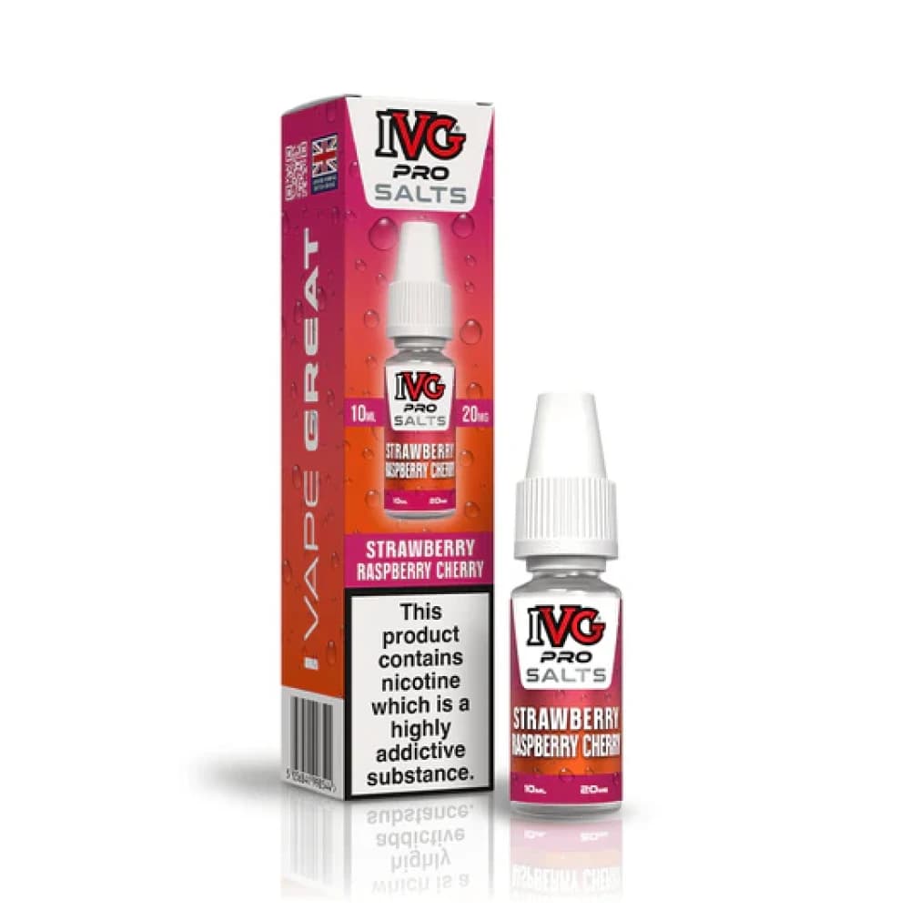  Strawberry Raspberry Cherry / 10mg IVG Pro Salts Nic Salt 10ml E-Liquid 