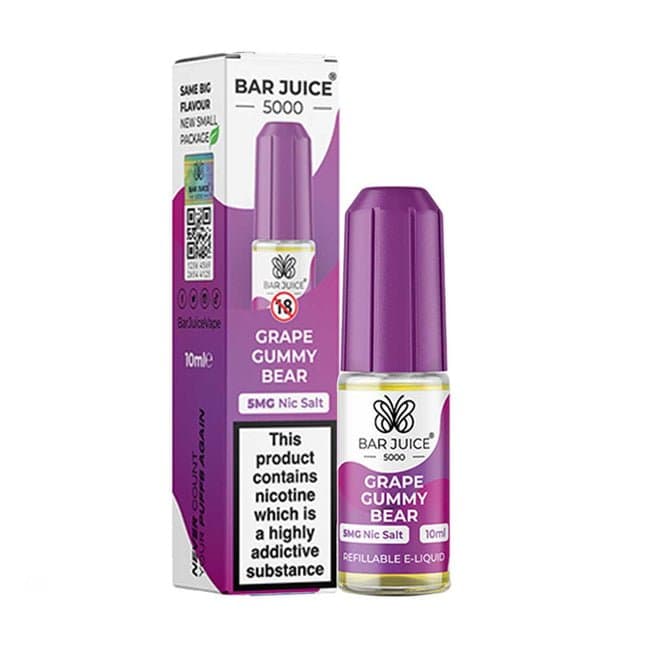 10MG Bar Juice 5000 Nic Salt - Grape Gummy Bear