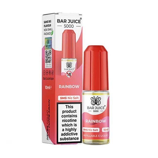 10MG Bar Juice 5000 Nic Salt - Rainbow
