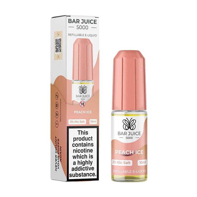 20MG Bar Juice 5000 Nic Salt - Peach Ice