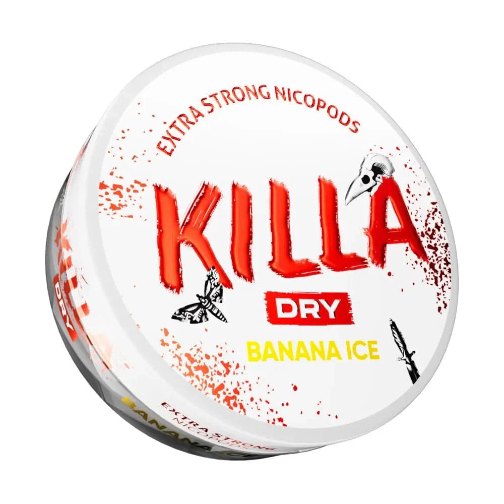 Killa Dry Nicotine Pouches Banana Ice - 9.6mg